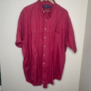 Ralph Lauren Marlowe Button Down 100% Linen size XL